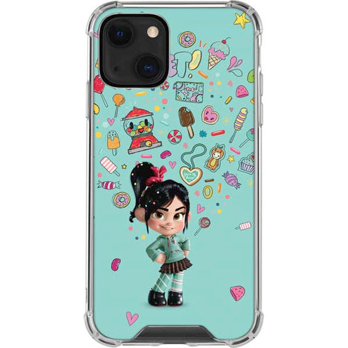Disney Wreck-it Ralph Vanellope Sugar Icons iPhone 14 Clear Case